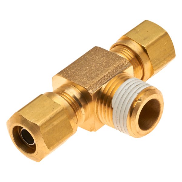 Gates® - 3/8" Brass Air Brake Branch Tee to Male Pipe Hex Style Coupling