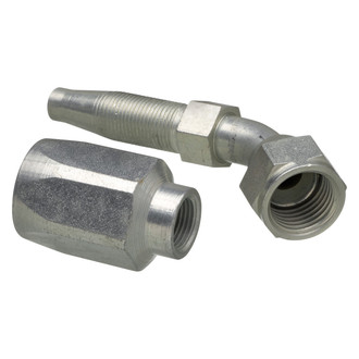 Gates® - 1/2" x 3.10" Steel Dual Seat Female JIC 37°/SAE 45° Flare Swivel Coupling