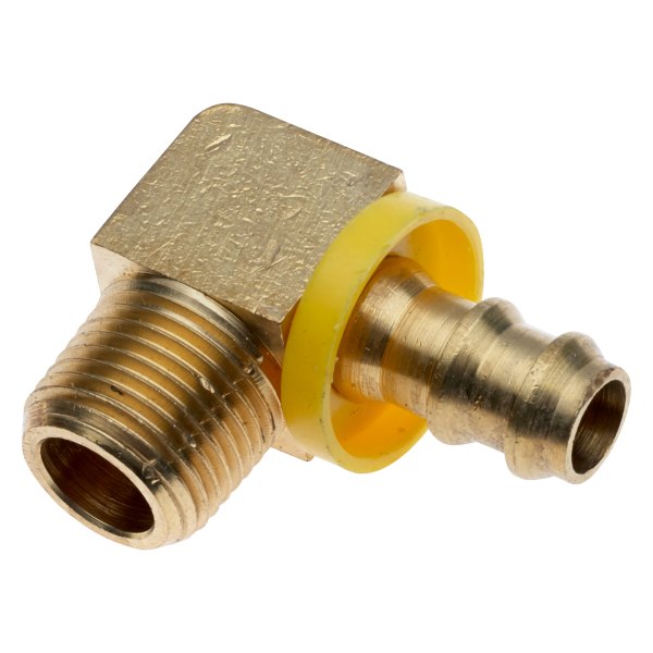 Gates® - 1/8"-27 Brass Male Pipe 90° Block with Cone Seat Lock-On Field Attachable Coupling
