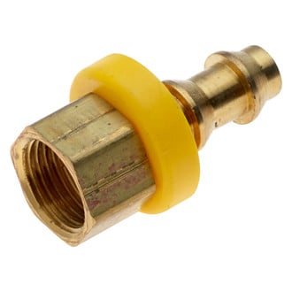 Gates® G36508-0405 - 1/2"-20 Brass Female SAE Inverted Flare Lock-On Field Attachable Coupling