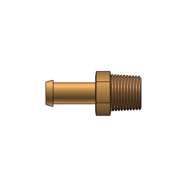 Gates® - 1/4"-18 Brass Male Pipe with Cone Seat Single Bead Coupling