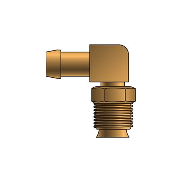 Gates® - 7/16"-24 Brass Male SAE Inverted Flare Swivel 90° Single Bead Coupling