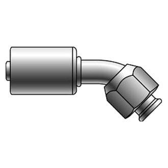 Gates® - PolarSeal™ Aluminum Female SAE 45° Flare Swivel 45° Bent Tube Coupling (ACA)