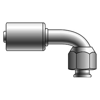 Gates® - PolarSeal™ 1/2" Aluminum Female SAE 45° Flare Swivel 90° Bent Tube Coupling (ACA)