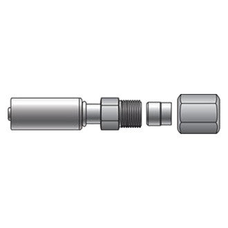 Gates® - PolarSeal™ 13/32" Aluminum Male SAE Flareless Assembly Coupling (ACA)