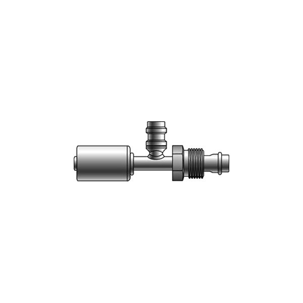 Gates® - PolarSeal™ 5/8" Aluminum Male SAE Tube O-Ring Nut Swivel Coupling (ACA) with R134a Service Port