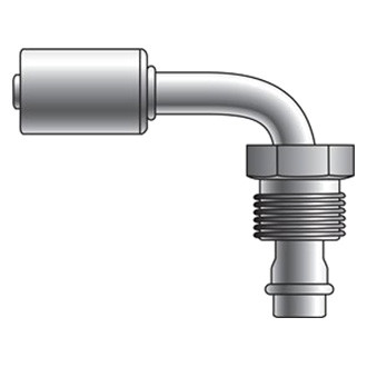 Gates® - PolarSeal™ 1/2" Aluminum Male SAE Tube O-Ring Nut 90° Bent Tube Coupling (ACA)