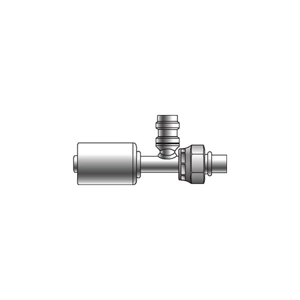 Gates® - 5/16" Steel Female SAE Tube O-Ring Nut Swivel Coupling (ACA) with R134a Service Port