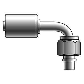 Gates® - PolarSeal™ 1/2" Steel Female SAE Tube O-Ring Nut Swivel 90° Bent Tube Coupling (ACA)