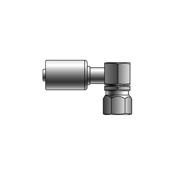 Gates® - PolarSeal™ 13/32" Steel Female SAE Tube O-Ring Nut Swivel 90° Block Coupling (ACA)