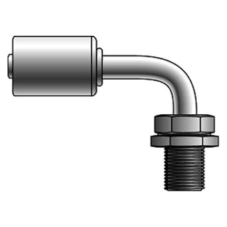 Gates® - PolarSeal™ Aluminum Male Inverted O-Ring Bulkhead 90° Bent Tube Coupling (ACA)
