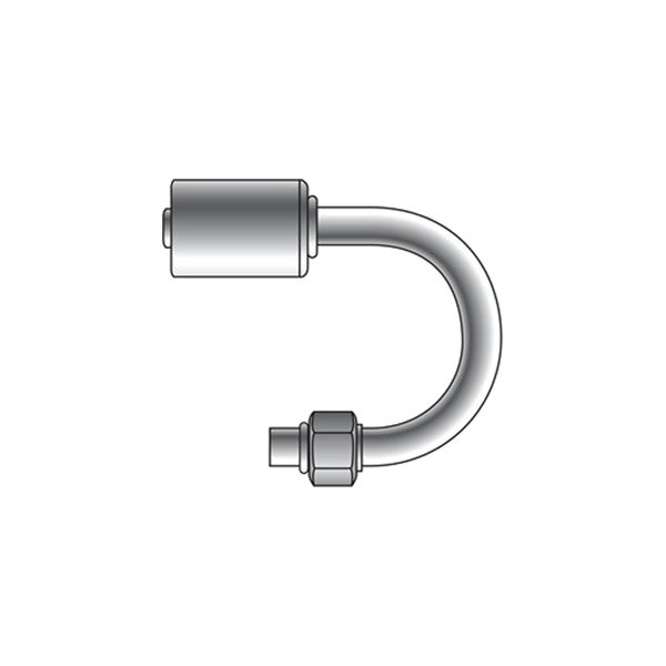 Gates® - PolarSeal™ 5/16" Aluminum Female SAE Tube O-Ring Nut 180° Bent Tube Coupling (ACA)