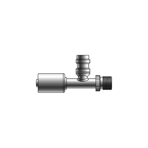Gates® - PolarSeal™ 13/32" Aluminum Male Inverted O-Ring Coupling (ACA) with R134a Service Port