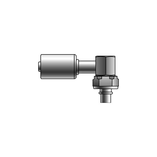 Gates® - PolarSeal™ 13/32" Steel Compressor Female SAE Tube O-Ring Nut Swivel Coupling (ACA) 90° Block