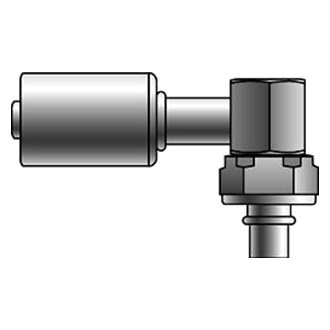 Gates® - PolarSeal™ Steel Compressor Female SAE Tube O-Ring Nut Swivel Coupling (ACA) 90° Block