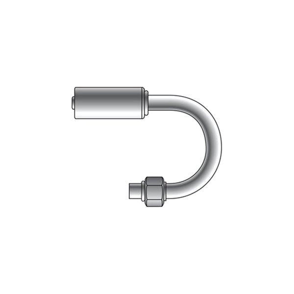 Gates® - PolarSeal II™ 1/3" Aluminum Female SAE Tube O-Ring Nut Coupling (ACB) 180° Bent Tube