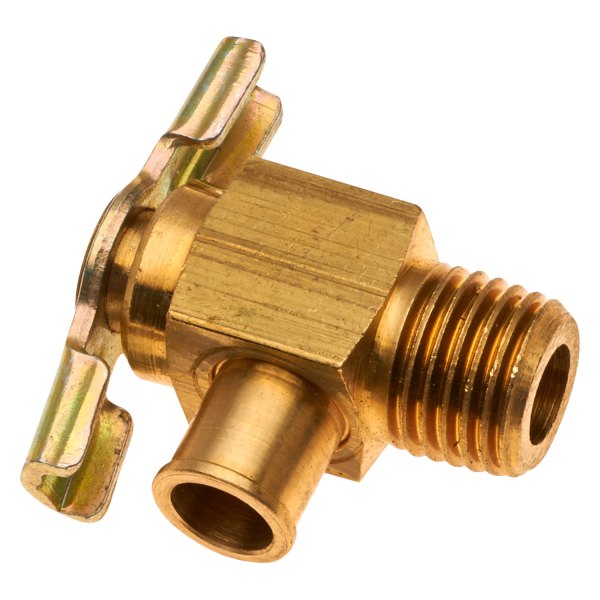 Gates® - 1/4"-18 Brass Single Bead to Male Pipe Drain Cock 90°