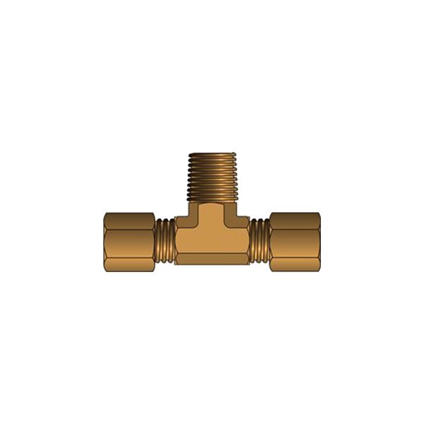 Gates® - 1/4" Copper Tubing Industrial Branch Tee to Male Pipe Coupling