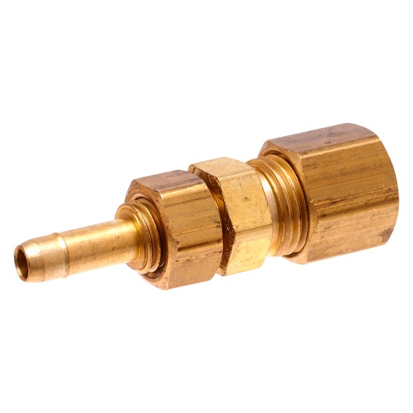 Gates® - 1/4" Brass Mini-Barb to Copper Tubing Industrial Compression Assembly Bulkhead