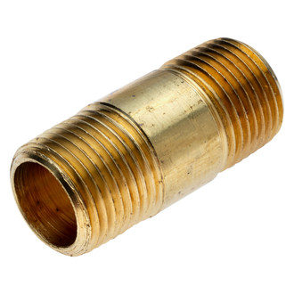Gates® G60607-0404 - 1/4"-18 Brass Male Pipe to Male Pipe Medium Nipple