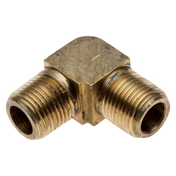 Gates® - 1/8"-27 Brass Male Pipe NPTF to Male Pipe NPTF 90° Adapter