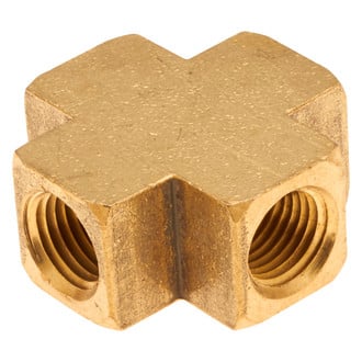 Gates® - 1/2"-14 Brass Female Pipe Cross Adapter