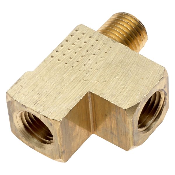 Gates® - 1/8"-27 Brass Male Pipe Run Tee to Female Pipe Adapter