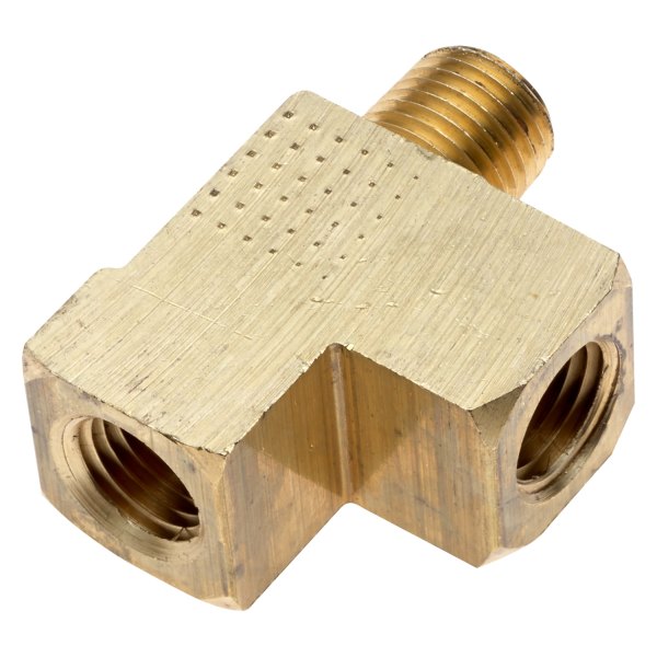 Gates® - 1/2"-14 Brass Male Pipe Run Tee to Female Pipe Adapter