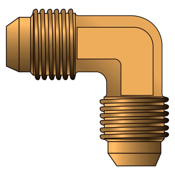 Gates® - 1/8" Brass Male SAE 45° Flare to Male SAE 45° Flare 90° Adapter
