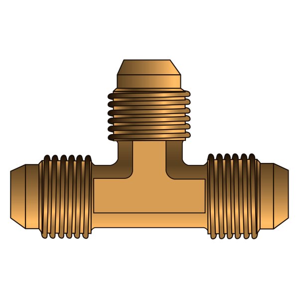 Gates® - 3/16" Brass SAE 45° Flare Union Tee Adapter