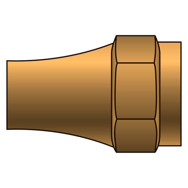 Gates® - 1/4" Brass Female SAE 45° Flare Long Nut
