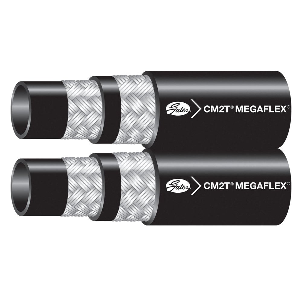 Gates® 85389 - CM2T™ MegaFlex™ 3/8" Nitrile Dual-Line 2-Wire Braid Hose ...