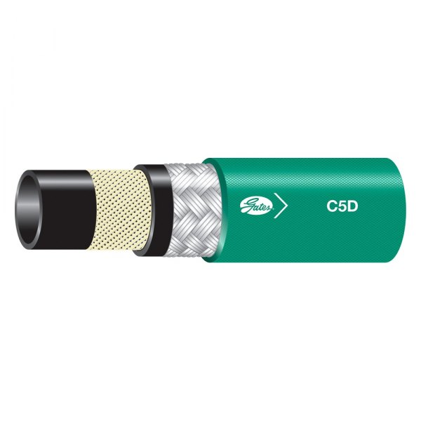 Gates® - C5D™ 5/8" x 50' Synthetic Rubber Green High Temperature Multi-Fluid Hose