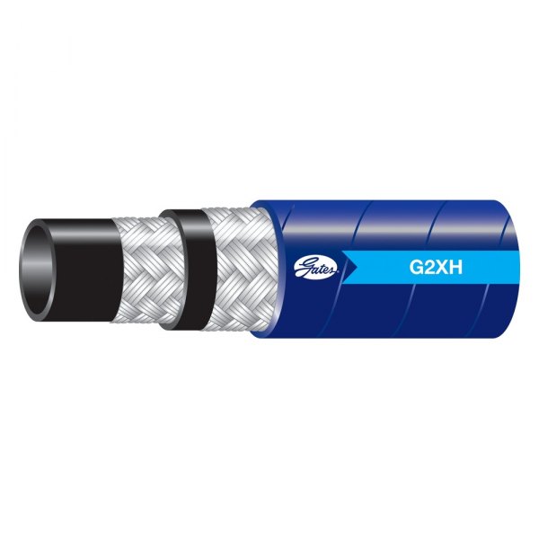 Gates® - G2XH™ XTREME™ 5/8" x 50' Synthetic Rubber Blue 2-Wire Braid Heat Hydraulic Hose