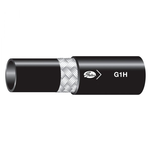 Gates® - G1H™ 1/4" x 50' Nitrile Black 1-Wire Braid High Temperature Hose