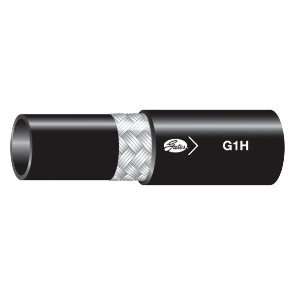 Gates® - G1H™ 1/2" x 50' Nitrile Black 1-Wire Braid High Temperature Hose