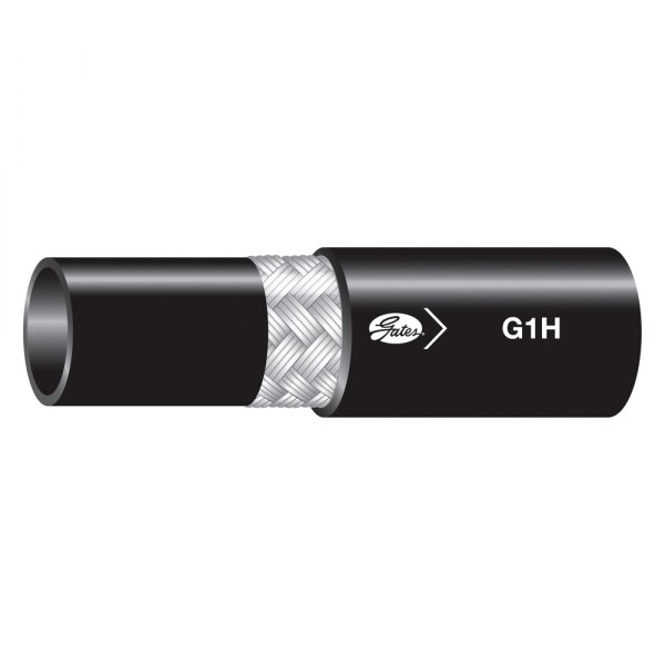 Gates® - G1H™ 1-1/4" x 50' Nitrile Black 1-Wire Braid High Temperature Hose