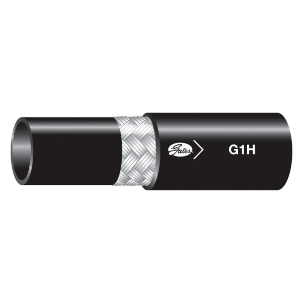 Gates® - G1H™ 2" x 50' Nitrile Black 1-Wire Braid High Temperature Hose