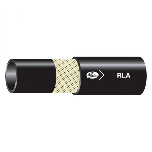 Gates® - RLA™ 3/16" x 25' Nitrile Black 1-Fiber Braid Return Line and Low Pressure Hose