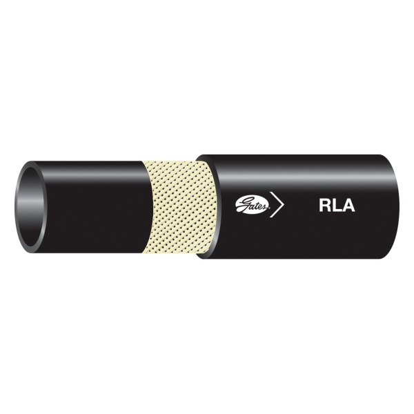 Gates® - RLA™ 5/8" x 25' Nitrile Black 1-Fiber Braid Return Line and Low Pressure Hose