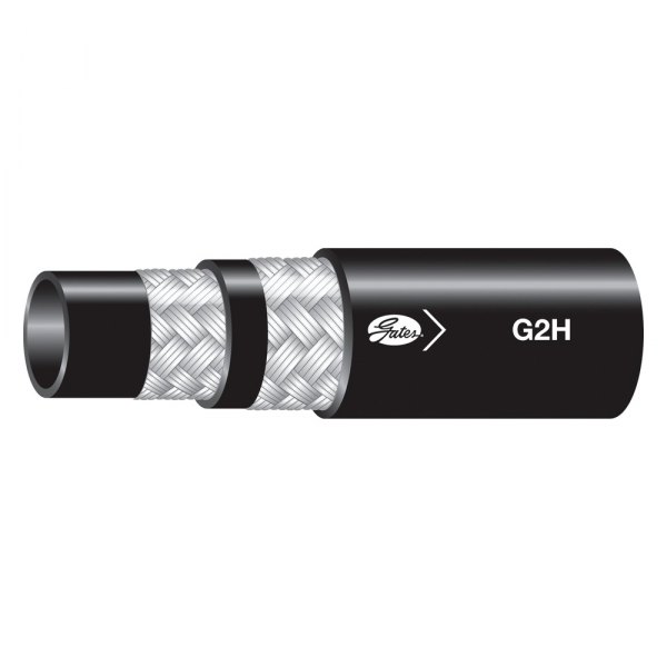 Gates® - G2H™ 1-1/2" x 50' Nitrile Black High-Temp 2-Wire Braid Hose
