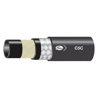 Gates® - C5C™ 1-1/8" x 25' Synthetic Rubber Black Hydraulic Hose