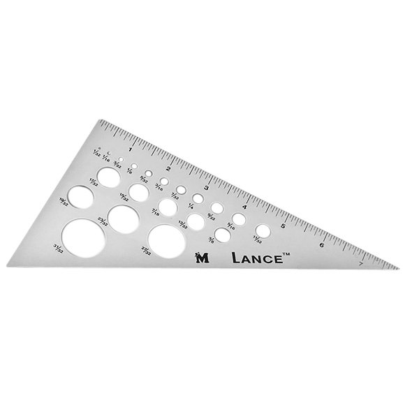 GDI Tools® - 8" SAE Triangle Ruler with Circle Templates