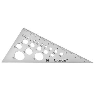 GDI Tools® GT186 - 8" SAE Triangle Ruler with Circle Templates