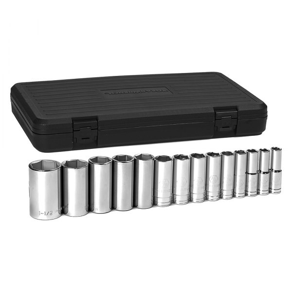 GearWrench® - 1/2" Drive 6-Point SAE Deep Socket Set 14 Pieces