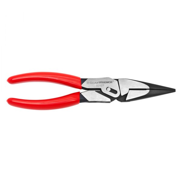 GearWrench® - PivotForce™ 8" Pivot Joint Straight Jaws Dipped Handle Cutting Needle Nose Pliers