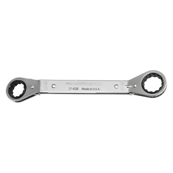 GearWrench® - 1/4" x 5/16" 12-Point Angled Head Reversible Ratcheting Chrome Double Box End Wrench