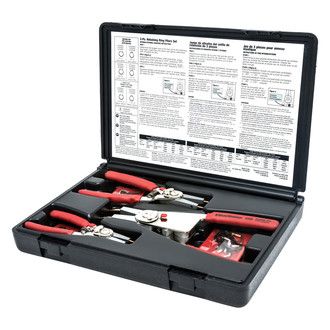 GearWrench® - 25-piece 15°/90° Straight & Bent 0.024" to 0.120" Replaceable Tips Internal/External Spring Loaded Snap Ring Pliers Kit