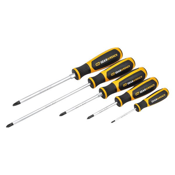 GearWrench® - 5-piece PH0 to PH3 Multi Material Handle Phillips Screwdriver Set
