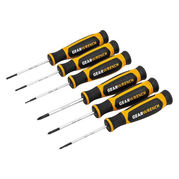 GearWrench® - 6-piece Multi Material Handle Precision Phillips/Slotted Mixed Screwdriver Set
